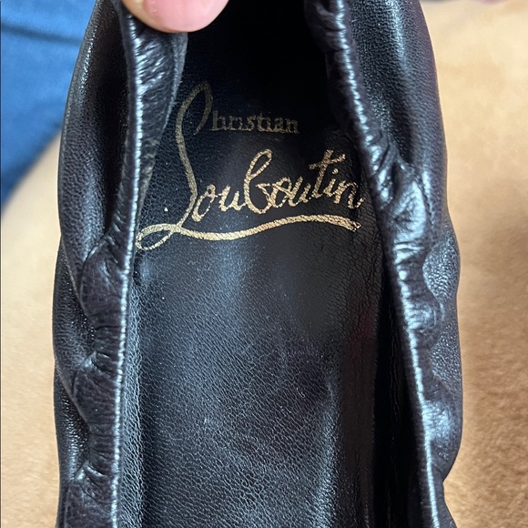 Christian Louboutin Black Leather Kitten Heels - Picture 9 of 13